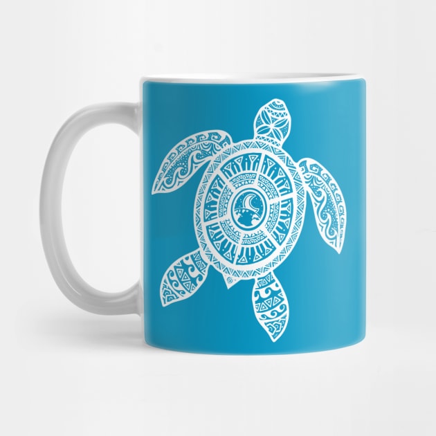 White Tribal Hawaiian Tattoo Boho Sea Turtle by Jitterfly